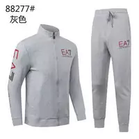 emporio armani ea7 combinaison pantalon et sweat-shirt silver zipper